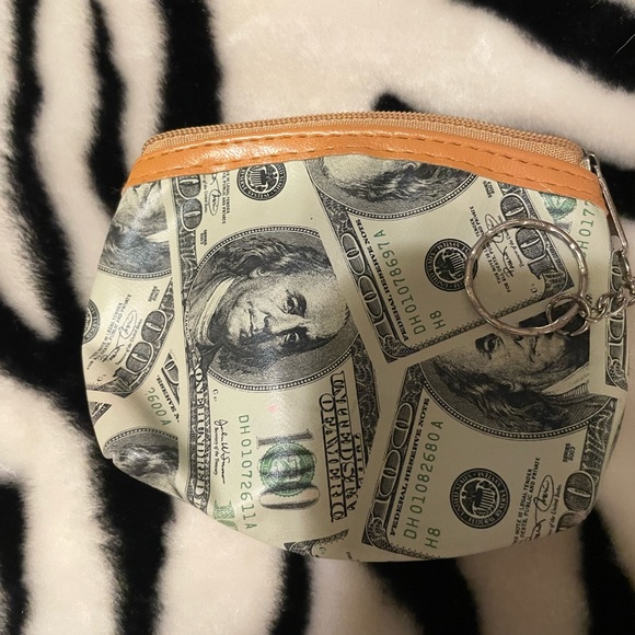 Coin purse-bundle of 3-zebra stripes, cat & paper money coin purses - Picture 2 of 16